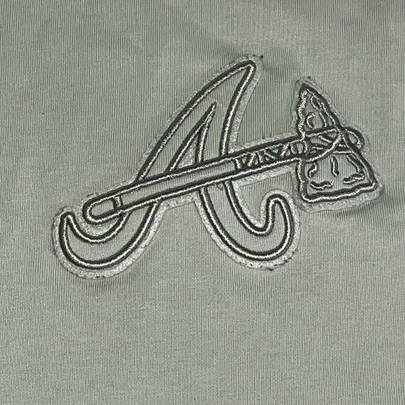 Pro Standard Atlanta Braves Green Short Sleeved Hoodie Size S - Picture 7 of 14